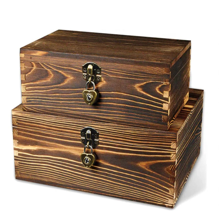 Wholesale Large Wooden Treasure Trunk Box Stash Boxes for Jewelry Storage  Cards From m.