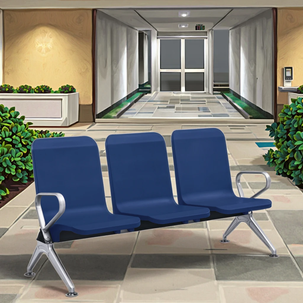 Industrial-Grade Steel Skeleton Seating for High-Usage Public Facilities 3