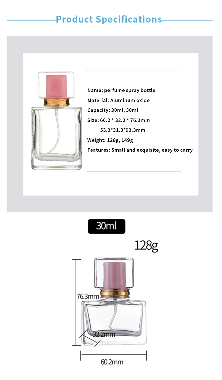 Fragrance Bottle Flacon De Parfum Empty Luxury Botol Parfum Spray