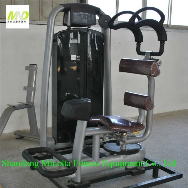 Pin Loaded Strength Abdominal Machine Selectorized Commercial Gym Fitness Equipment Seated Waist Twist Rotary Torso Machine