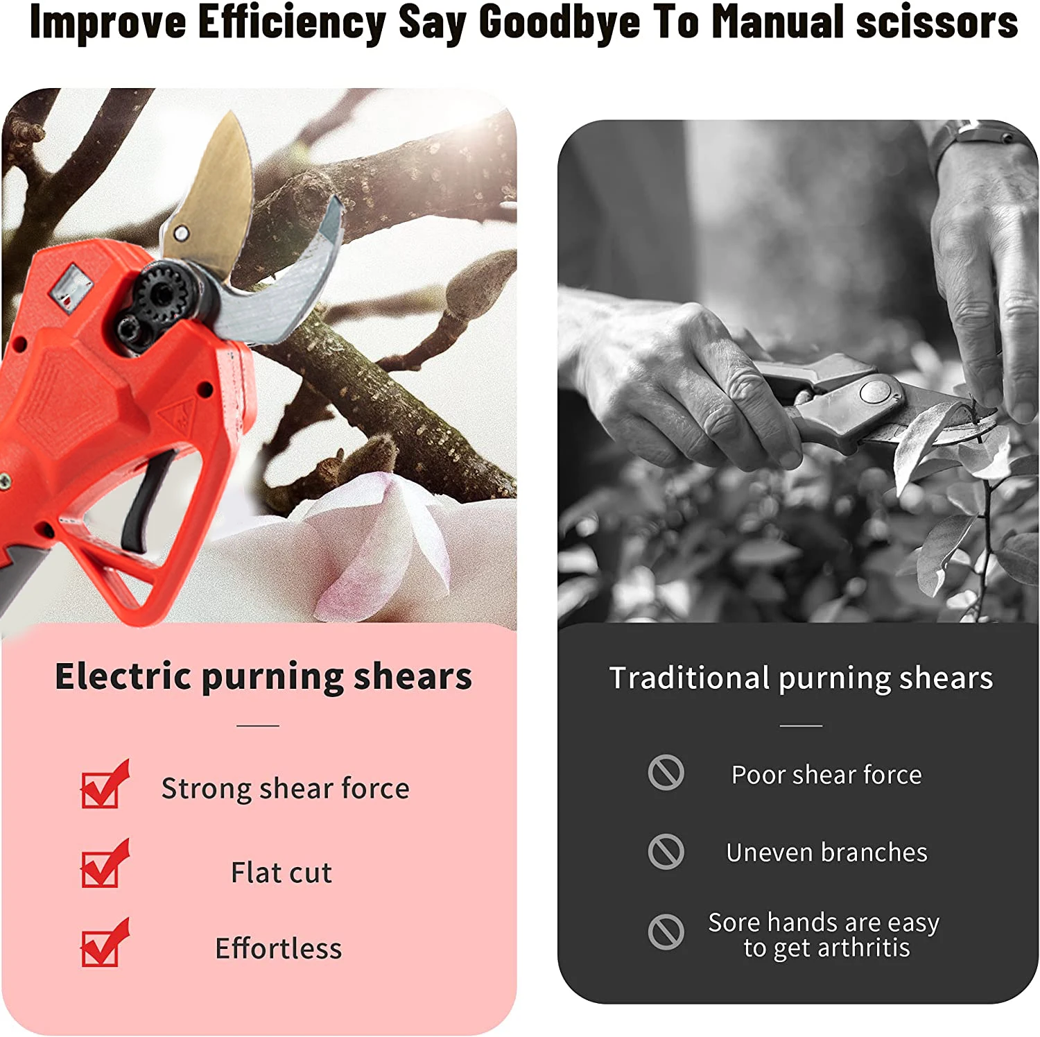 2 Pcs Electric Pruning Shears Blades Sk5 Gardening Pruner Blades