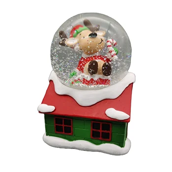 Santa with Snowflakes Musical Christmas 100mm Snow Globe
