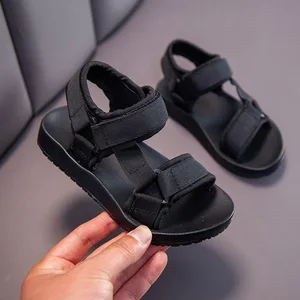 2026 Summer Children's Soft Sole Shoes Boy Casual Beach Shoes Fashion Webbing Simple Open Toe Sandals