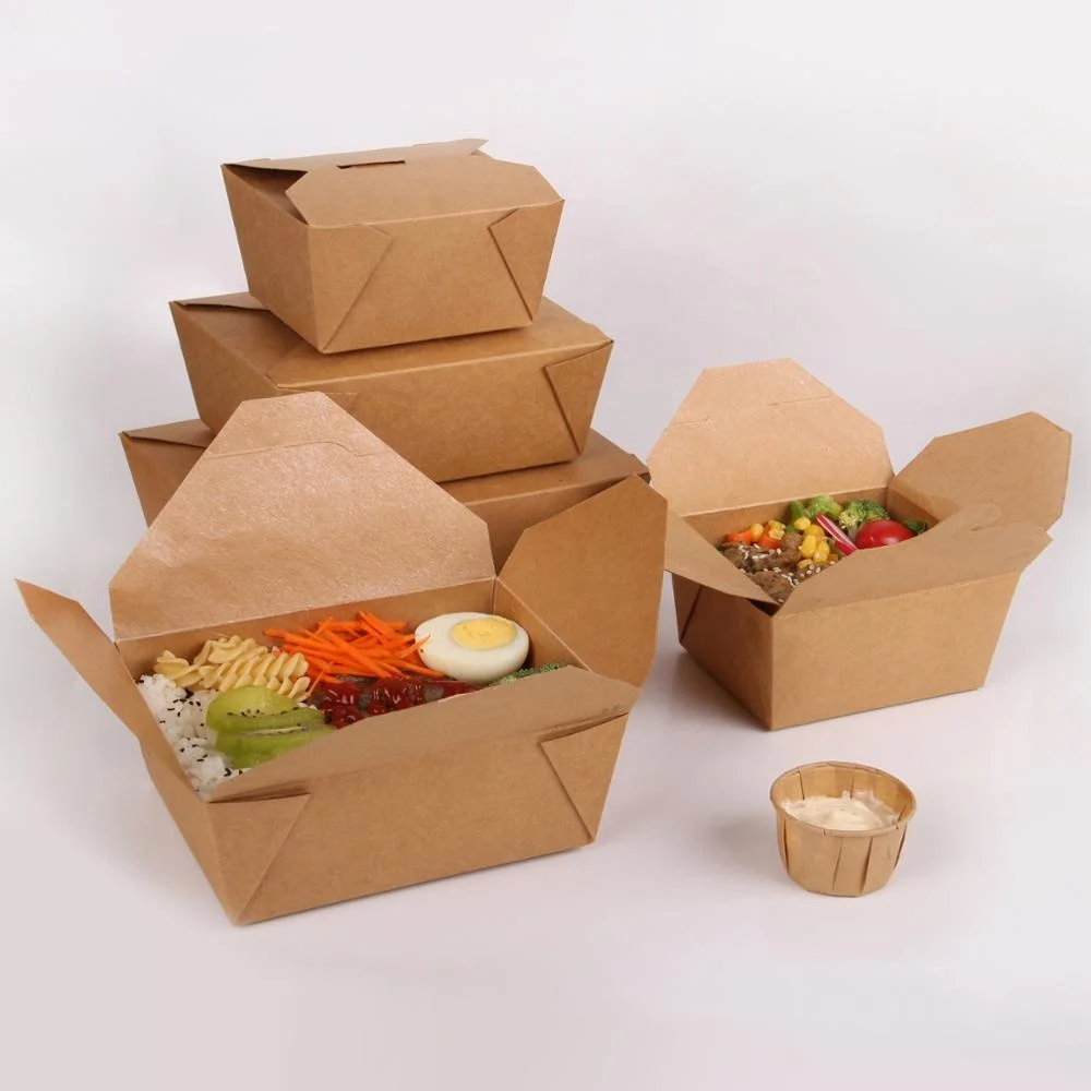 Containers Boxes Go Disposable Food To Box Paper Take Out Lunch