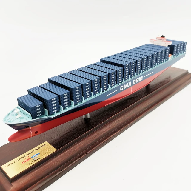 CMA CGM Customized  35cm Shipping Container Handmade Plastic Crafts Logistics Container Shipping Model For Business Gifts