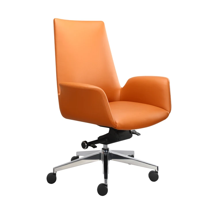 Modern Colorful Popular Sales Low Back Upholstered Leather Office Chair for Staff Use