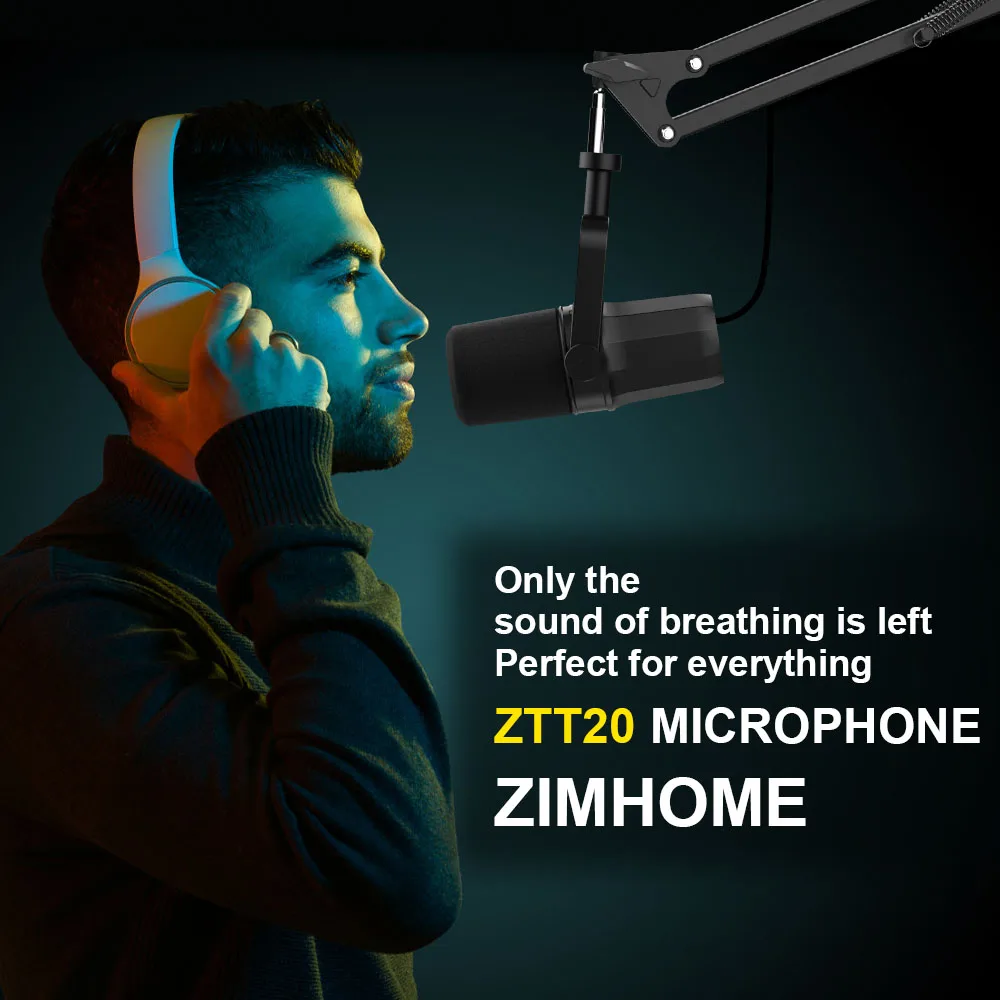 Zimhome ZTT20 XLR USB Super Cardioid Dynamic Noiseless Personalized Microphone