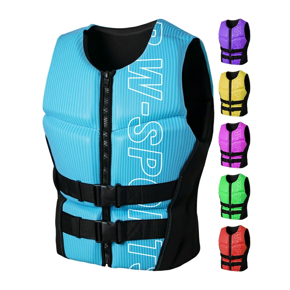 Custom Neoprene Life Jacket Lightweight Swimming Vest Buoyancy Aid Adjustable Men Women for Water Sports Snorkeling Sailing