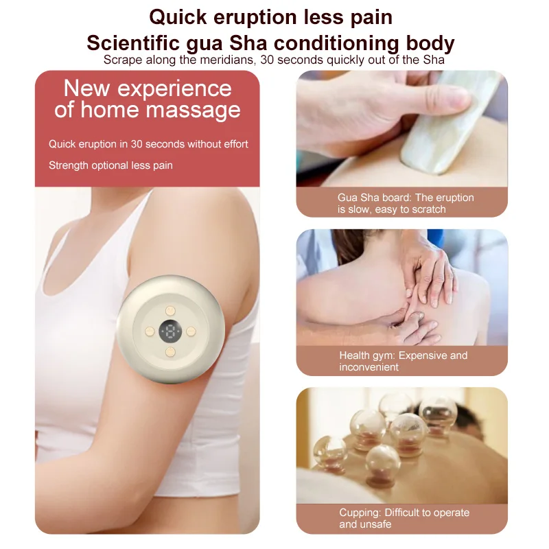 BG01 professionel elektrisk cupping-massager | 9-hastigheds opvarmet og vibrerende terapi