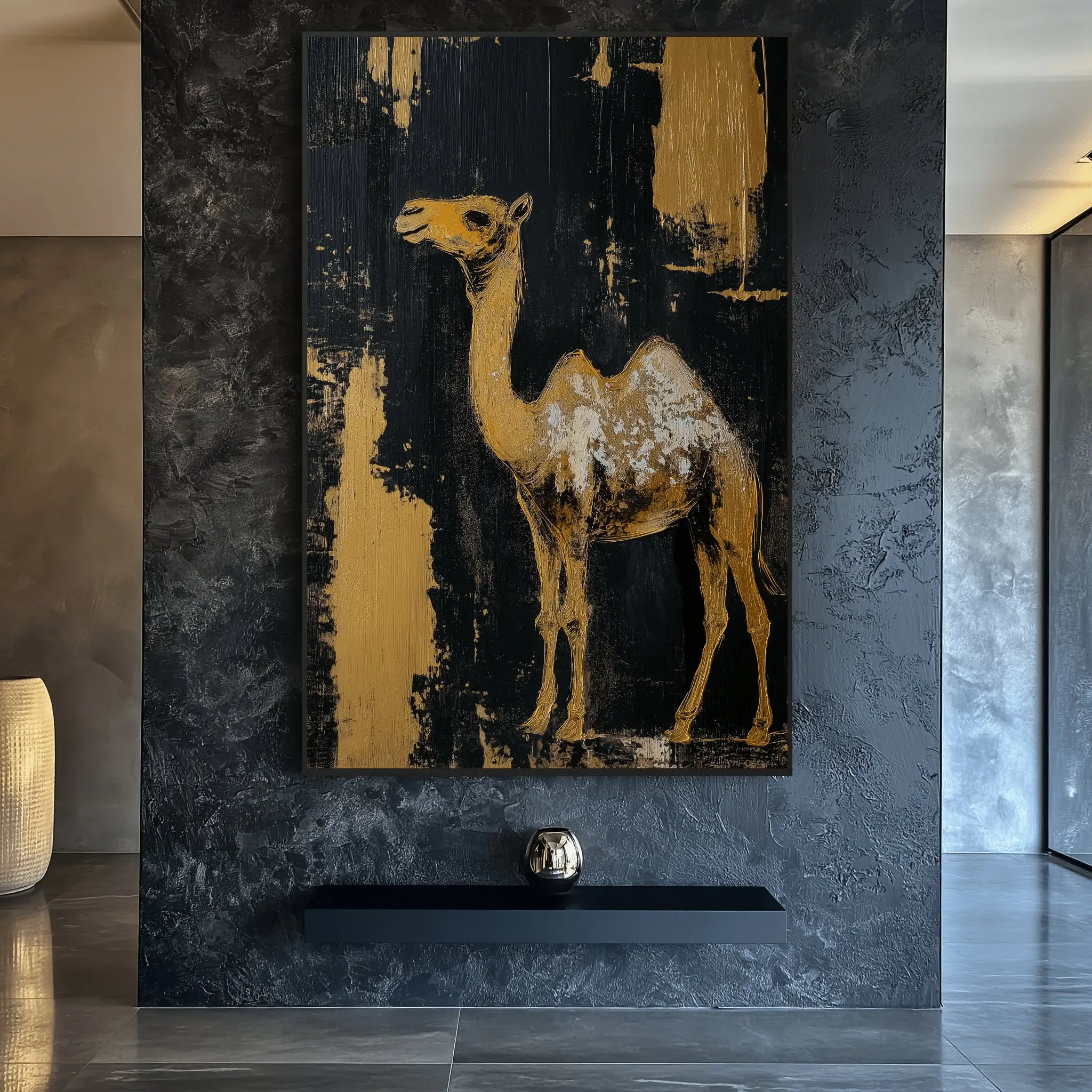 Abstract Camel Modern Art Framed Posters and Prints Canvas Wall Art Camel Animal Painting Pictures
