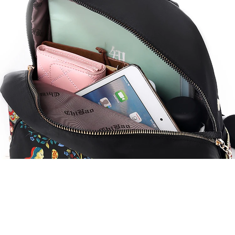 Fashionable Printing Patterns Urban Style Teens PU School Backpack Bag