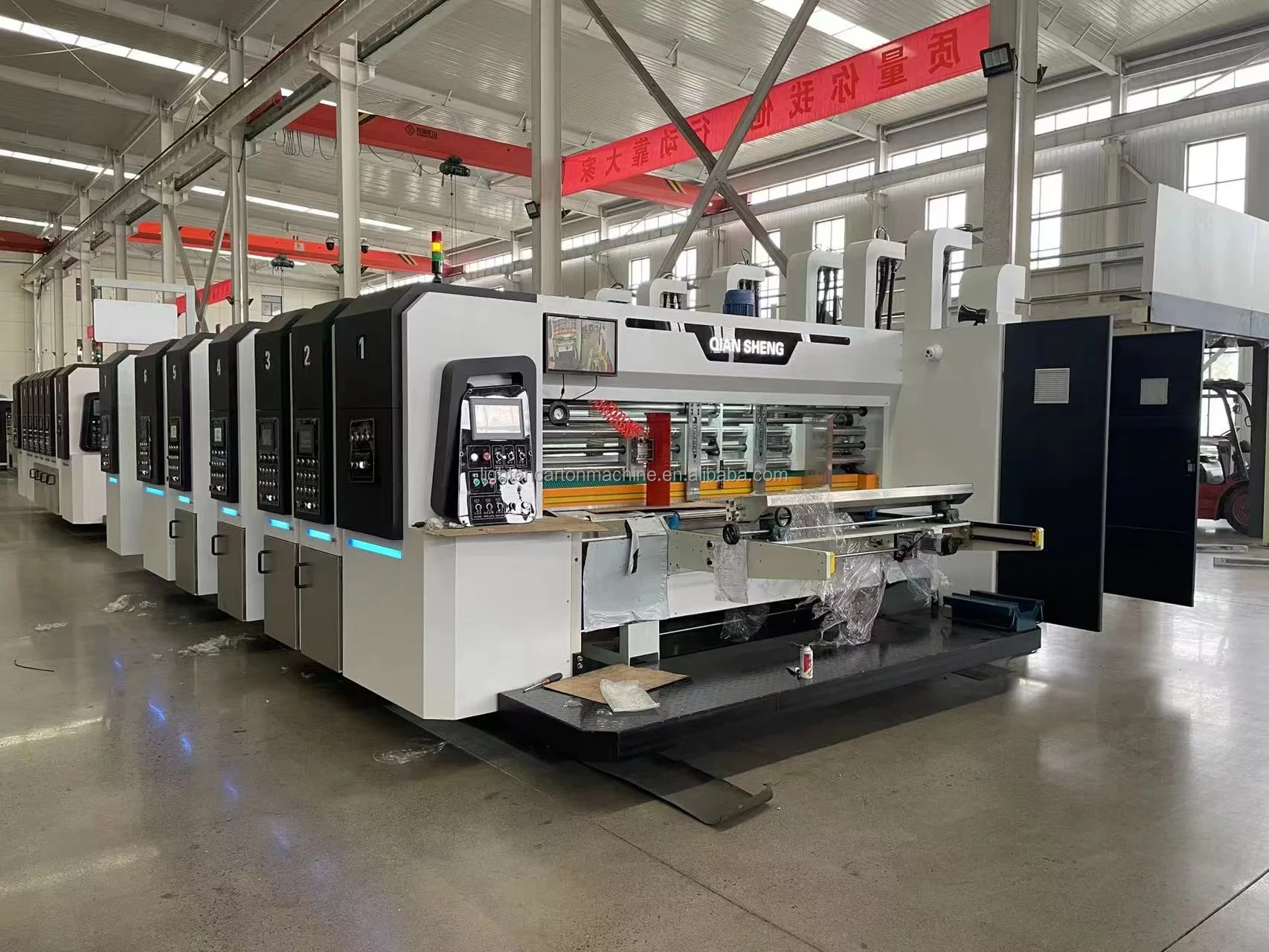 New Fully Automatic High-Speed 4-Color for Printing Machine for Corrugated Cardboard with Rotary Die Cutter