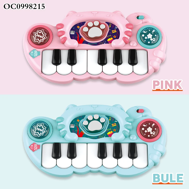 Портативная клавиатура музыкальное электронное пианино Детские сенсорные игрушки с мигающим светом для продажи ручным барабаном