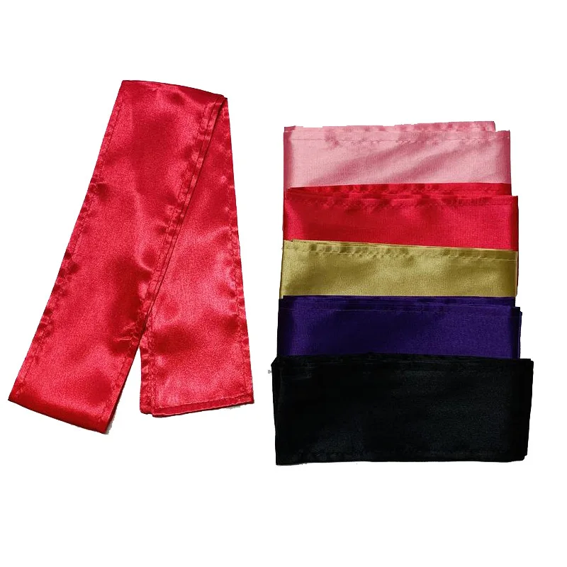 Аксессуары для волос женские атласные шарфы с накладными краями шелковые и