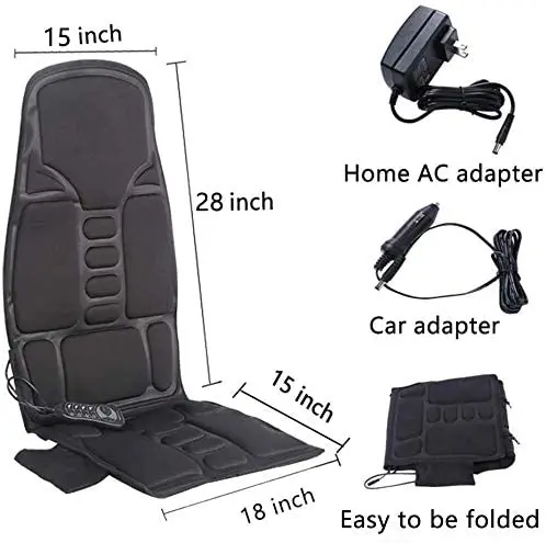  COMFIER Massage Seat Cushion with Heat,10 Vibration Motors Seat  Warmer, Back Massager for Chair, Massage Chair Pad for Back Ideal Gifts for  Women,Men,Black : Health & Household