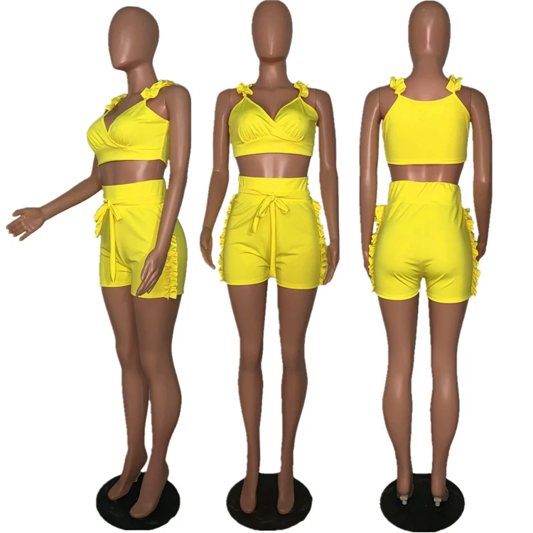 MOEN Sleeveless set di due pezzi Summer Fashionable 2 Piece Sets Women 2pcs set Two Piece Women Clothing