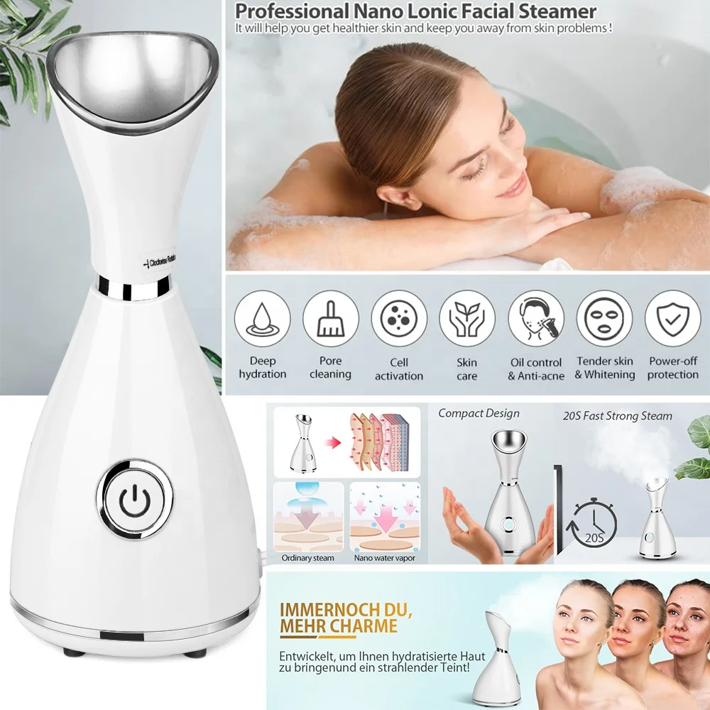 Haushalts geräte Gesichts pflege Vap ozone Nano Ionic Warm Steam und Deep  Moist ure Facial Steamer