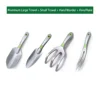 Two-tone Aluminum Shovel & Rake 3-Piece Set