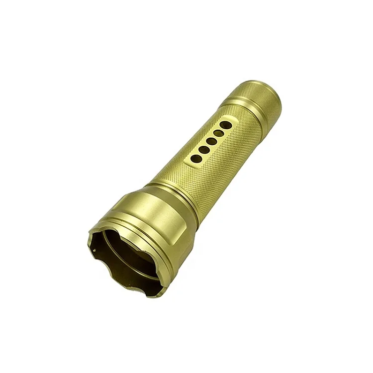 Dongguan Factory Custom High Precision CNC Machining Mechanical Housing Shell Anodized Aluminium LED Element K2 Flashlight Parts