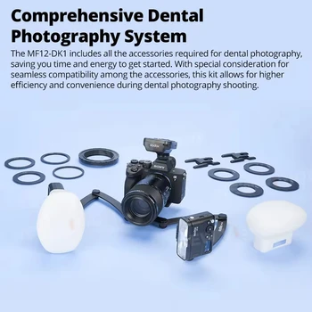 Godox MF12 MF12-DK1 Dental Photography Lighting Mini Micro Dual Flash for Oral Cavity Insect Close-up Shooting With Diffuser detail image