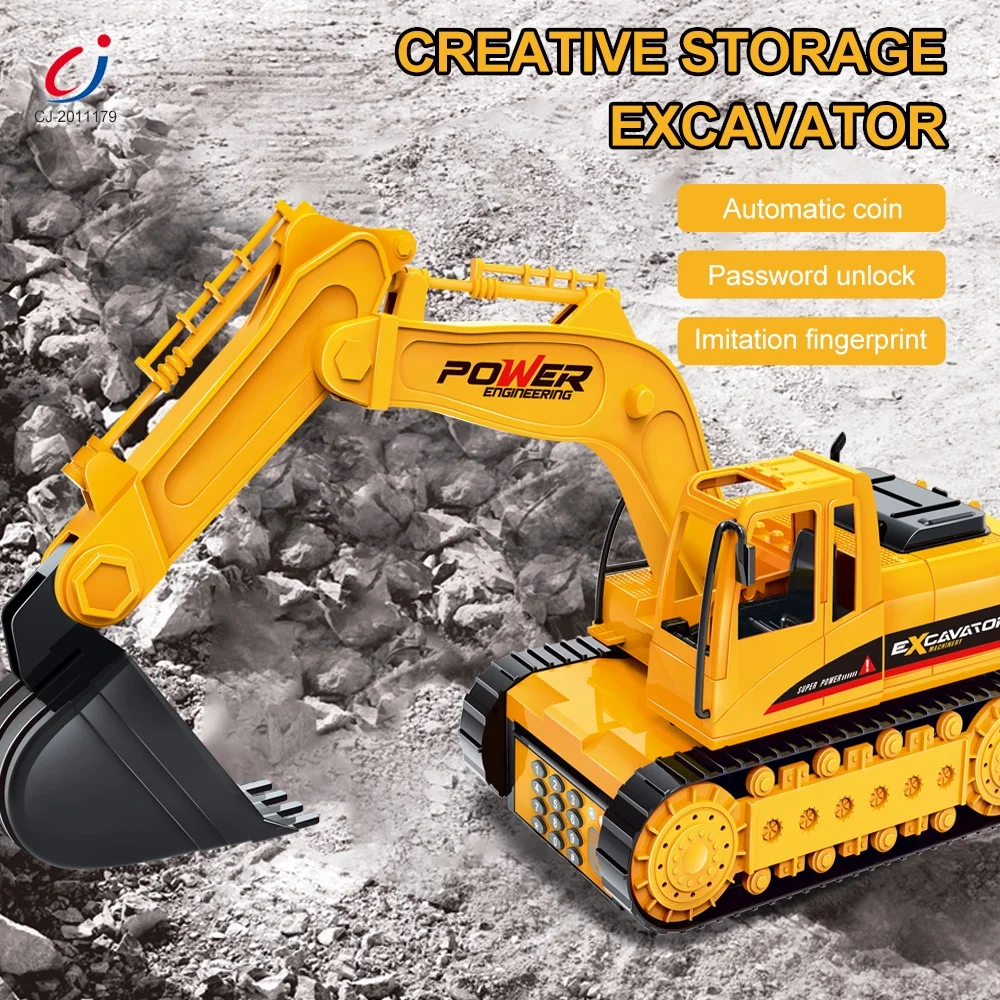 Новинка 1:16 Электрический экскаватор грузовик для экономии денег музыкальный Банкомат копилка игрушка