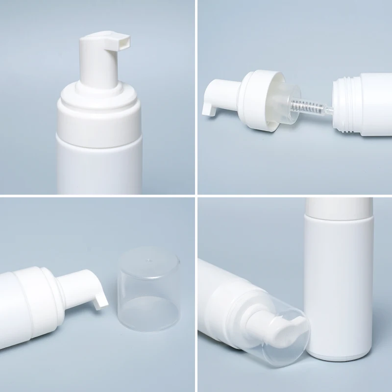 100ml 120ml 150ml 240ml Pink Frosted Hdpe Facial Cleanser Mousse Foam Pump Bottle