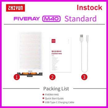 ZHIYUN FIVERAY M40 Handheld Pocket Led Lights Photo Video Lamp Fill Light Photography Lighting product image