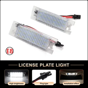 Lot De 2 Feux De Plaque D'immatriculation LED Pour Opel/Vauxhall (Astra H/J, Corsa C/D, Insignia...) - Blanc 6000K - 18 LEDs SMD - Installation Directe