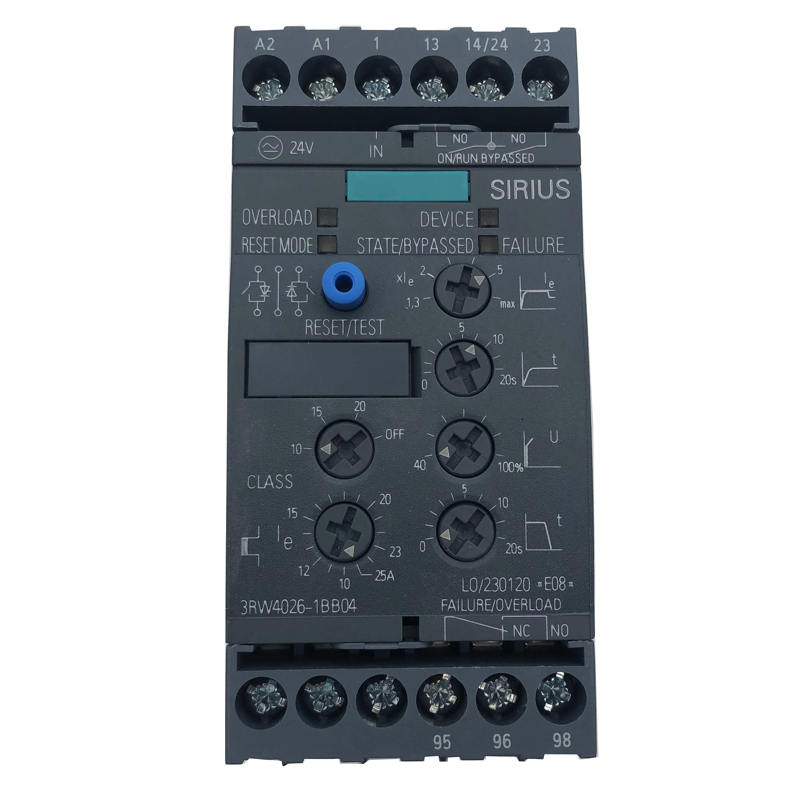 New Original 3RW4026-1BB04  motor soft starter. Realizes smooth start and stop of three-phase motors, reduces starting surge current, with overload protection, widely used in fans, water pumps