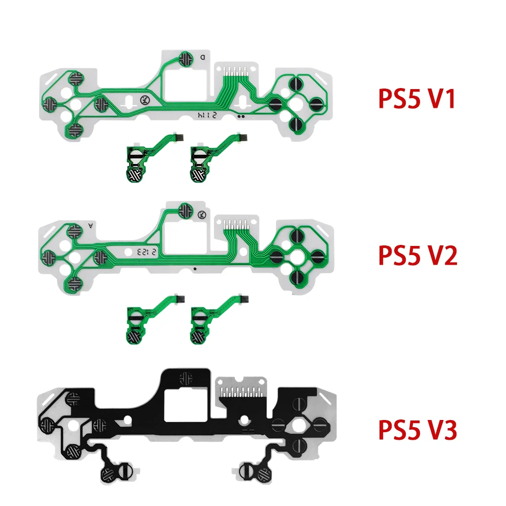 Replacement Buttons Ribbon Circuit Board for PS3 PS4 Controller Conductive Film Keypad Flex Cable for PS5 Accessories