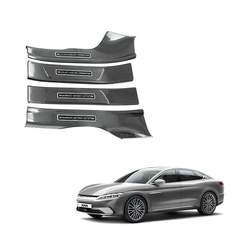 Inner Door Sills Guard Plate ABS Door Sills Stickers Step Sill Protection Car Threshold Plate for BYD Han