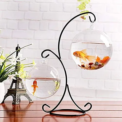 2 Arm Iron Stands for Fish Tank Display Racks Hanger Hanging Plants Air Plant Ornament Stand