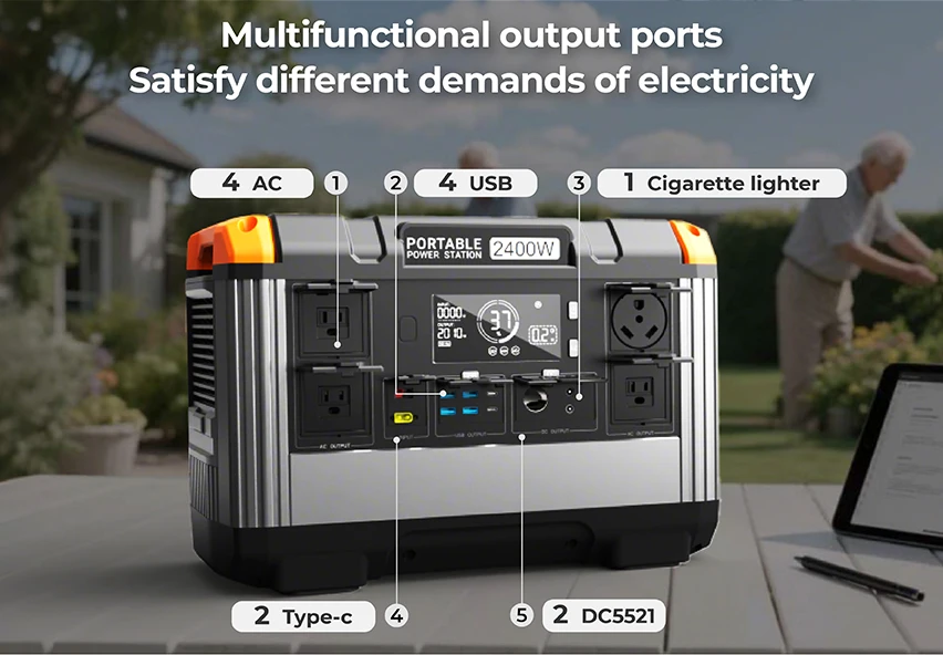 2016Wh Portable Solar Power Station with LiFePO4 Battery and MPPT Controller for Outdoor Use