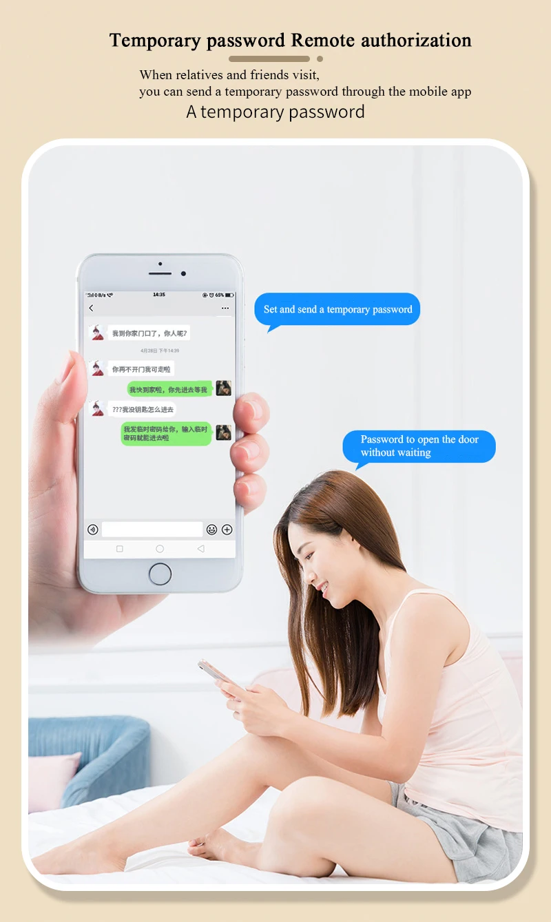 Glomarket Smart Tuya Waterproof Door Lock Sliding Door Fingerprint Password Remote Control Handle Electronic Intelligent Lock