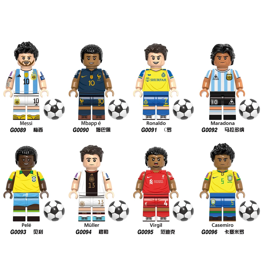 Hot Selling Collection Diy Building Block Football Action Figure Mini