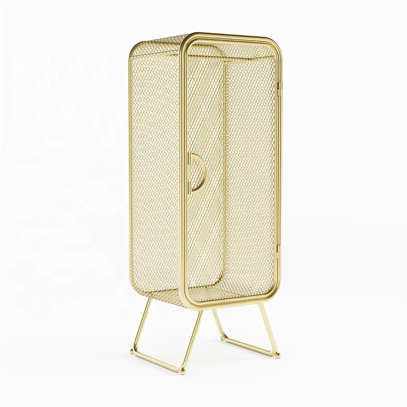2021 Modern Hanging Storage Bag Interlayer Drawer Custom Walkin pink 2 Door Metal Organize Wardrobe