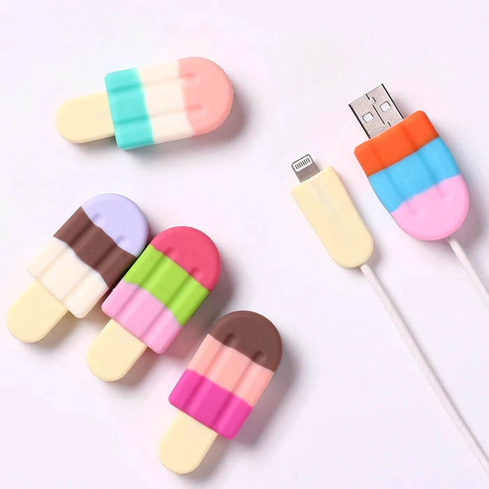 Solid Color Kawaii Cable Winder  Earphone Protector USB Cable Line Holder