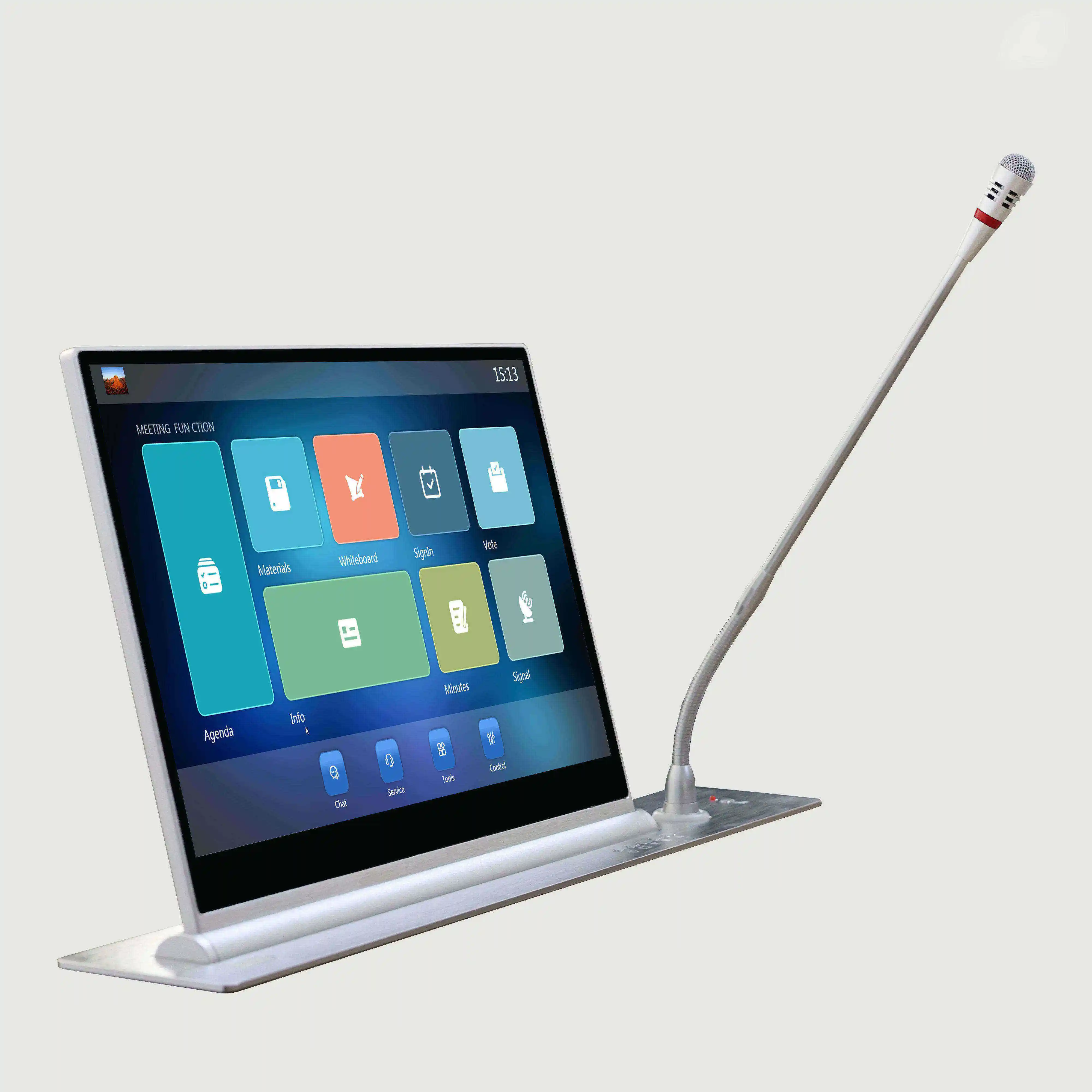 21 Inch Motorized Pop Computer LCD Monitor Lift for Paperless Conference System for Meeting Use in Conference Rooms