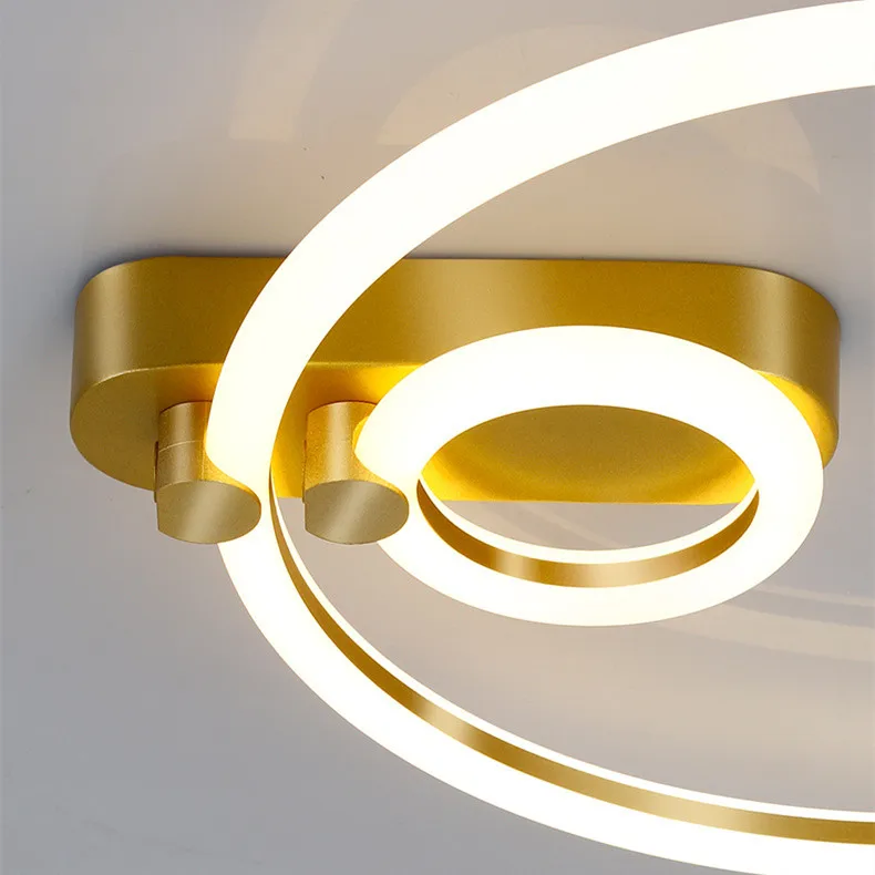 Factory outlet Nordic round led bedroom ceiling light luxury creative study room led ceiling mounted lamps