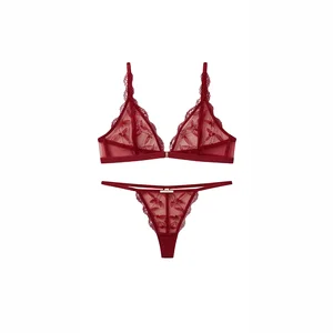 Top Sexy Underwear with Convenient Metal Front Clasp Closure Intricate Floral Vine Embroidery Women Lingerie for Sexy Panties