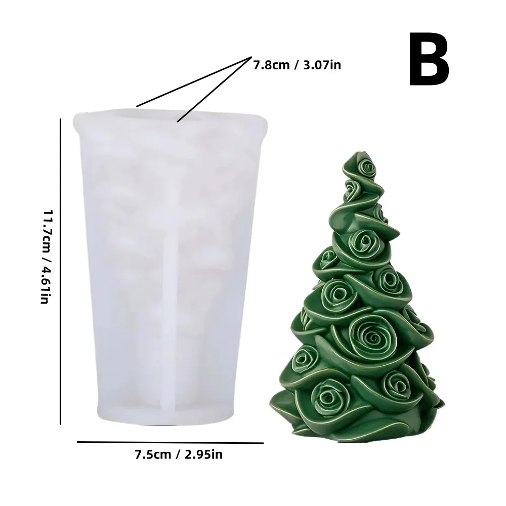 Christmas Tree Series Cedar Silicone Candle Mold Eco-friendly Reusable DIY Fragrance Modern Simple Style Decorative supplier