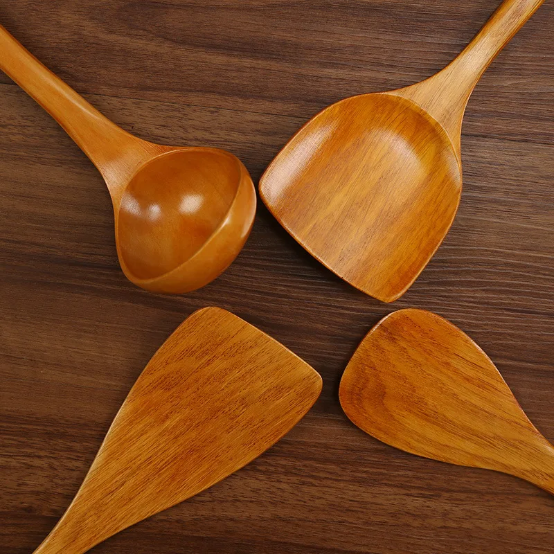 Wood Spoons Wooden Soup Spoon 5 Pieces Eco Friendly Japanese Tableware