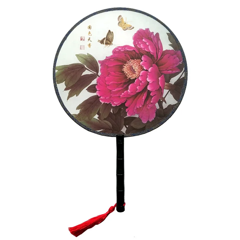 Пользовательский логотип персонализированная бамбуковая бумага и ткань складные ручные вентиляторы азиатская рукоделие портативный складной Ручной Веер из