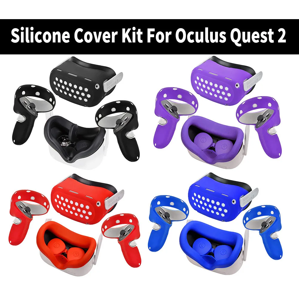 VR Accessories Case For Oculus Quest2 Silicone Kit Cover Video Gaming Mask Breathable Face Protection Drop Proof Vrk36 Laudtec supplier