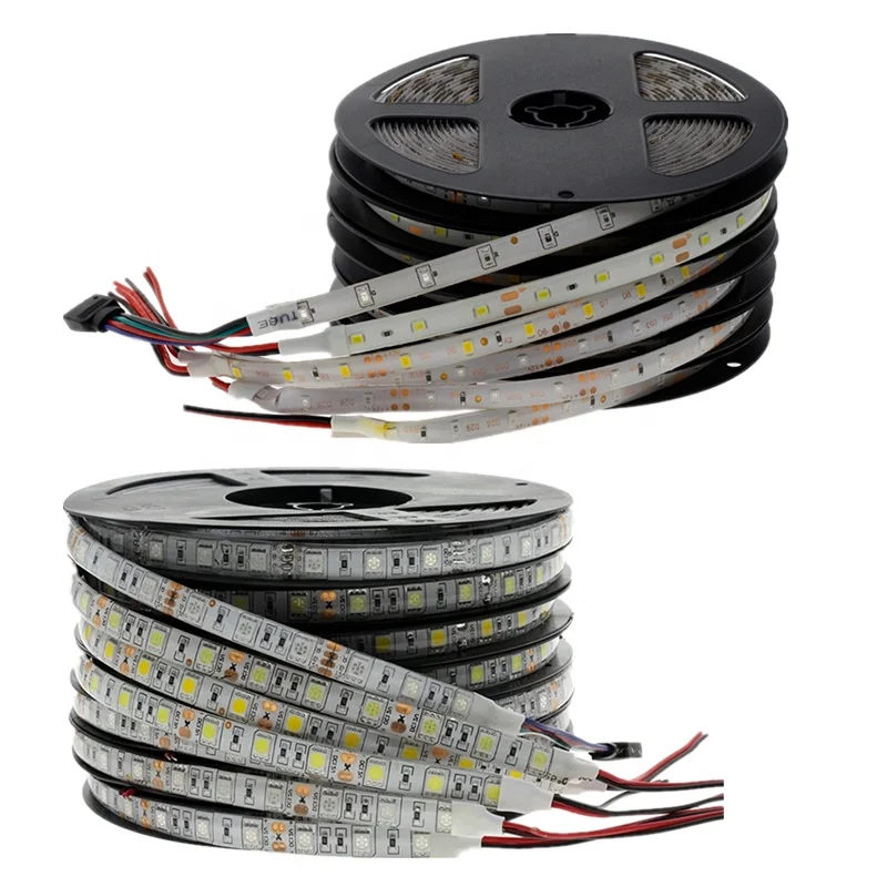 Led Strip 12v 5050 2835 Leds/m Flexible Light Tape Rgb / White / Warm White / Blue / Green / Red Led Strip Lights 5m/lot - Buy Led Strip Light 12v