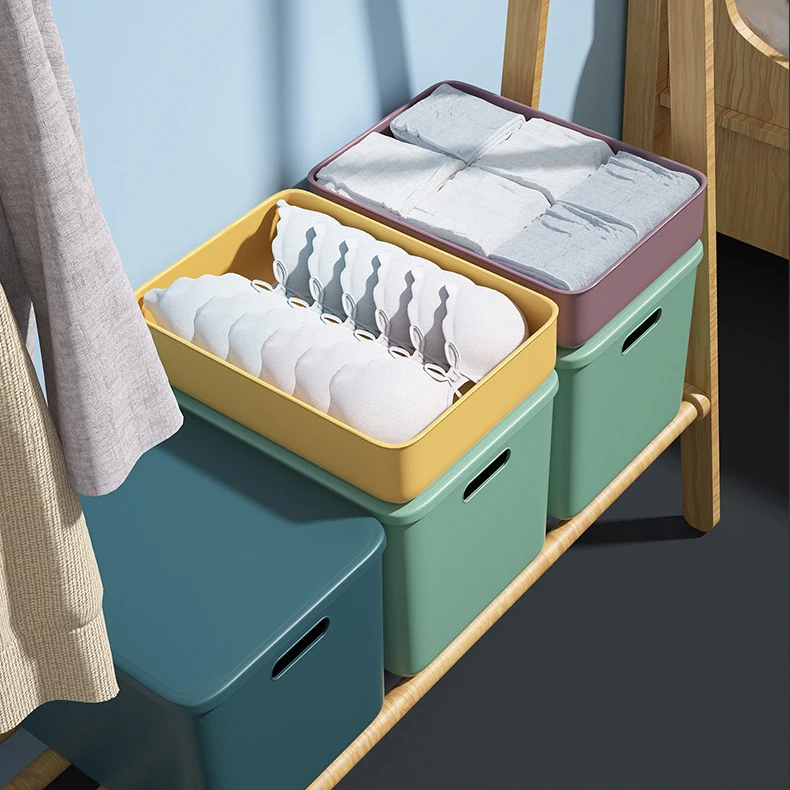 Multi-color PP Storage Box Home Storage Organization Boxes Wardrobe Storage Box