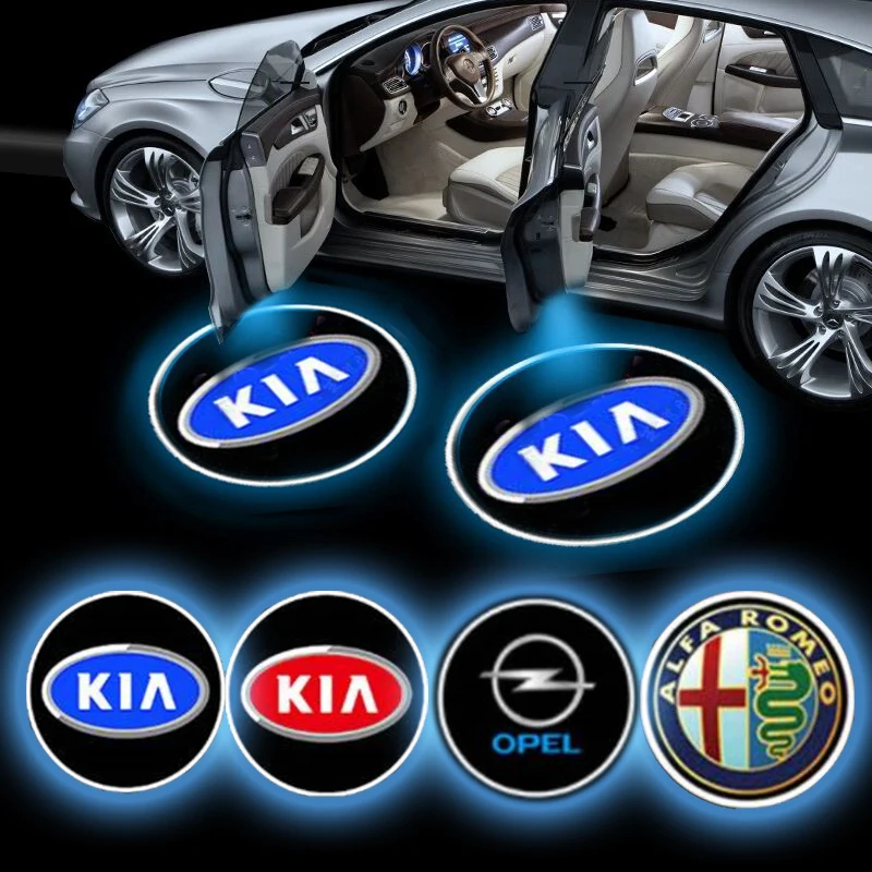 2 STÜCK WIRELESS Autotür Licht LED Auto Willkommen Projektor Logo AUDI