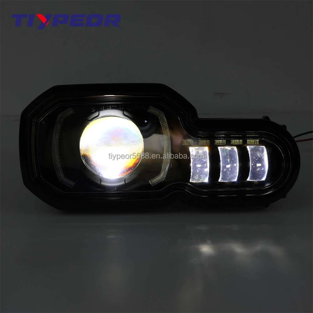 product tiypeor e24 for bmw adventure f650gs f700gs f800gs motorcycle headlight with drl bi led projector headlight-9