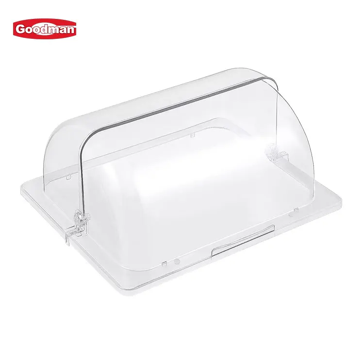 Unbreakable dustproof polycarbonate dessert tray display plate cookie stand covers plastic cake cover cake dome supplier