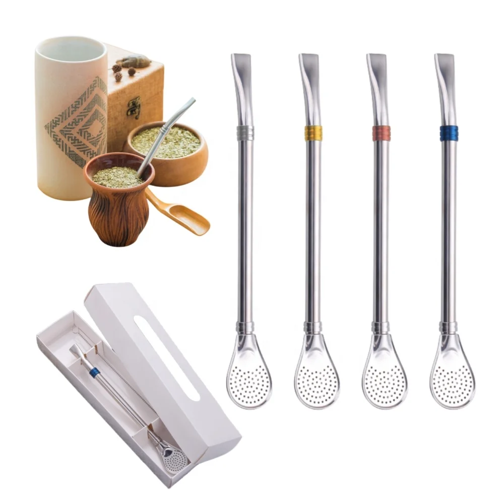 Портативная соломенная мешалка из нержавеющей стали, 18-10